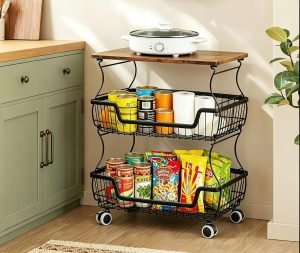 3-Tier Rolling Fruit & Vegetable Basket
