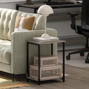 2-Tier Metal Frame Side Table