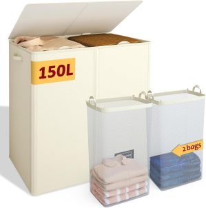150L 2-Section Laundry Hamper