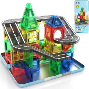 Mini Magnetic Tiles Road with Case 36pcs