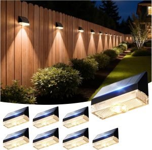 Fence Lights Solar Powered 8 Pack