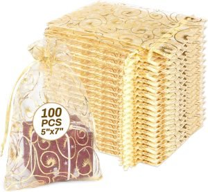 Gold Organza Bags