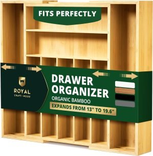 Luxury Bamboo Kitchen Drawer Organizer