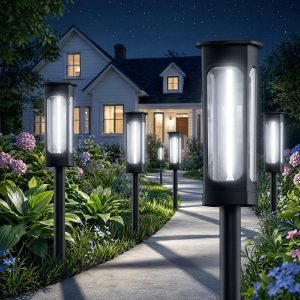 Solar Pathway Lights Outdoor – 6 Pack