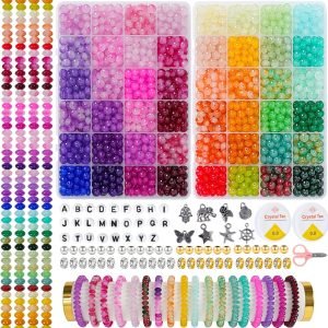 1500 Pieces Glass Beads for Jewelry Making