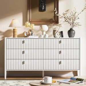 White 6-Drawer Dresser