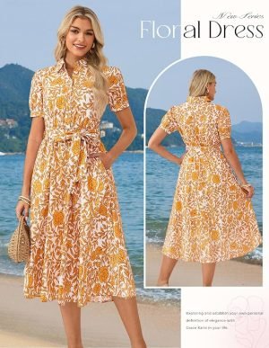 GRACE KARIN Floral Cotton Dress for Women