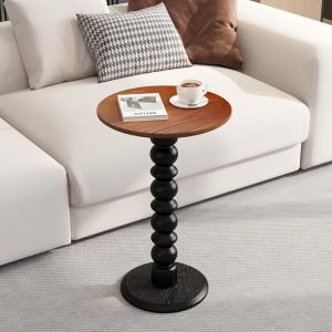 Solid Wooden Round Side Table
