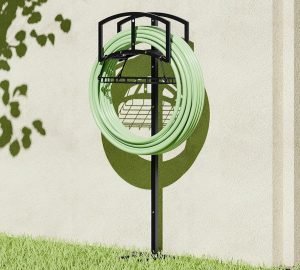 Garden Hose Holder with Storage Basket