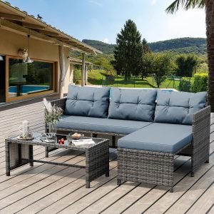 3 Pieces Outdoor Patio Furniture Set