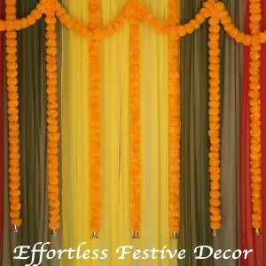 5-PC Artificial Marigold Flower Garland