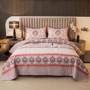 Bohemian Queen Size Quilt Comforter Sets 3 Pieces
