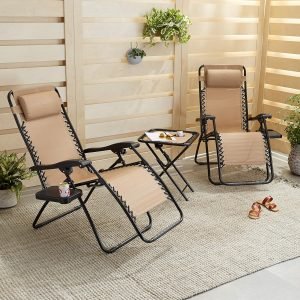 Amazon Basics Zero Gravity Lounge Chair Set