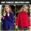 Knit Poncho Sweaters Kids