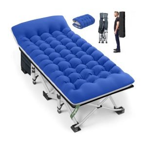 Folding Camping Cot with 2 Sided Comfort Mattress