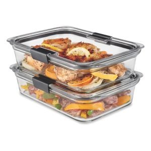 Rubbermaid Brilliance Glass Food Storage Containers Set of 2