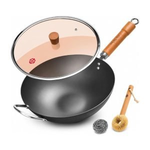 Carbon Steel Wok with Lid