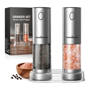Electric Salt and Pepper Grinder Set