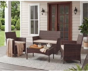 Lacoo 4 Pieces Patio Furniture Set Outdoor At Walmart !!