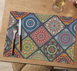 Artoid Mode Mandala Vinyl Placemats Set of 4 