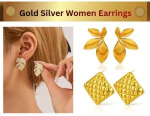 Gold Silver Women Earrings