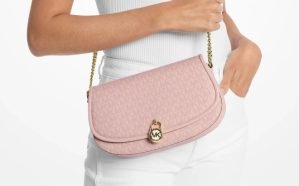 Michael Kors Mila Medium Leather Messenger Bag
