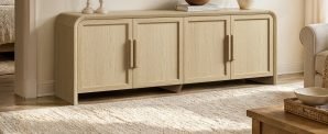 65″ Rattan TV Stand with Storage