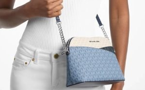 Michael Kors Jet Set Travel Color-Block Signature Logo Crossbody Bag
