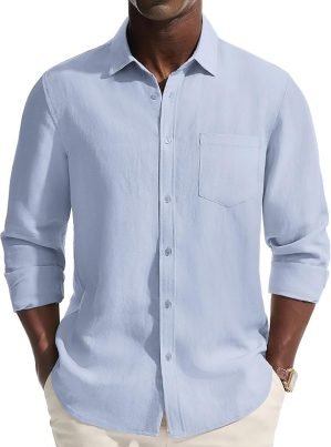 Mens Dress Shirts Linen !