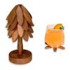 Wooden Tree-Shaped Coasters Set
