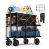 Double Decker Collapsible Wagon with Brakes