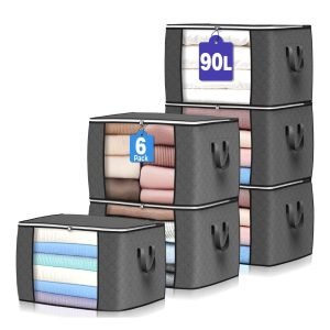 6 Pack Clothes Storage Bins