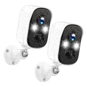 2 Pack 4MP Security Cameras Wireless Outdoor