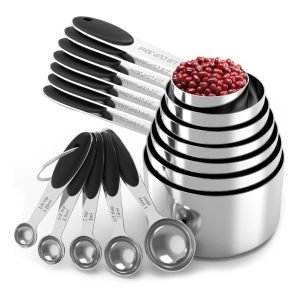 Stainless Steel Measuring Cups and Spoons Set
