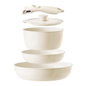 Ceramic Pots and Pans Set Non Stick 5 Pcs