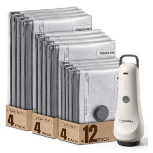 Travel Vacuum Bags with Electric Pump