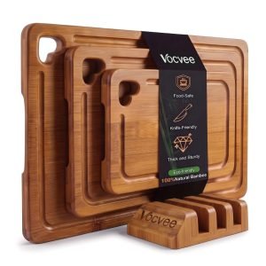 Bamboo Cutting Boards for Kitchen – Set of 3