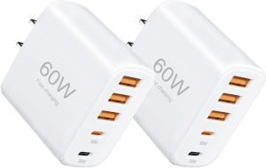 2-Pack 60W 5-Port Charging Station