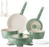 16Pcs Ceramic Pans and Pots Set