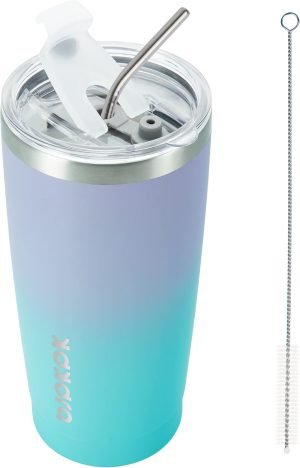 20 oz Coffee Tumbler with Lid & Straw