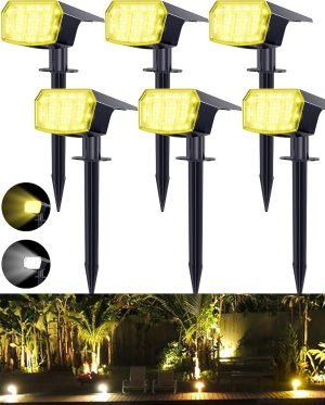 6 Pack Solar Spot Lights
