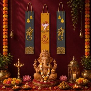 3 Pcs Ganesh Chaturthi Ganesha Wall Hanging MDF
