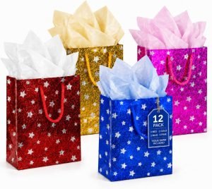 12 Pack Small Star Gift Bags