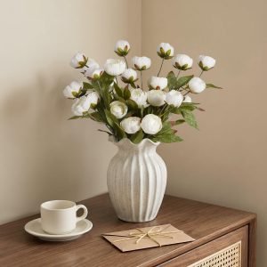 6 Pcs Faux Peonies Artificial Flowers