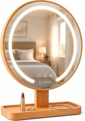 Round Vanity Mirror with Lights