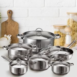 12 Piece Stainless Steel Cookware Set