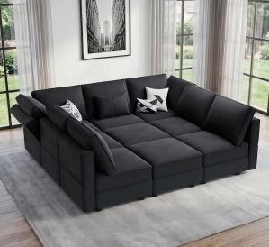 9 Seats Modular Sectional Sleeper Sofa