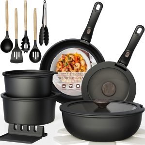 21 Pcs Pots and Pans Set Non Stick