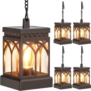 4-Pack Solar Lanterns Outdoor Waterproof
