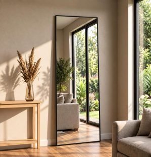 Floor Mirror Full Length Black